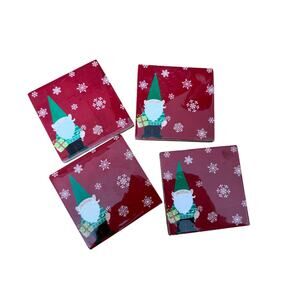 Storehouse Entertain gnome‎ wooden coaster set of 4